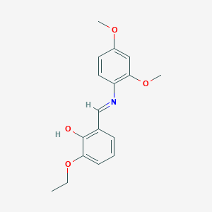 molecular formula C17H19NO4 B2924760 2-{(E)-[(2,4-dimethoxyphenyl)imino]methyl}-6-ethoxyphenol CAS No. 1232821-72-5