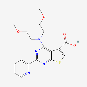 4-[Bis(2-methoxyethyl)amino]-2-pyridin-2-ylthieno[2,3-d]pyrimidine-5-carboxylic acid