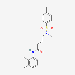 molecular formula C20H26N2O3S B2924767 N-(2,3-二甲基苯基)-4-[甲基-(4-甲基苯基)磺酰氨基]丁酰胺 CAS No. 325694-92-6