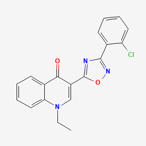 3-(3-(2-chlorophenyl)-1,2,4-oxadiazol-5-yl)-1-ethylquinolin-4(1H)-one