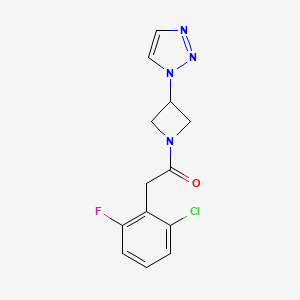 1-(3-(1H-1,2,3-triazol-1-yl)azetidin-1-yl)-2-(2-chloro-6-fluorophenyl)ethanone