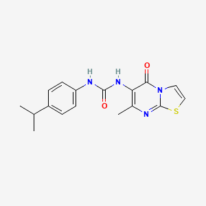 molecular formula C17H18N4O2S B2924806 1-(4-isopropylphenyl)-3-(7-methyl-5-oxo-5H-thiazolo[3,2-a]pyrimidin-6-yl)urea CAS No. 1060285-47-3