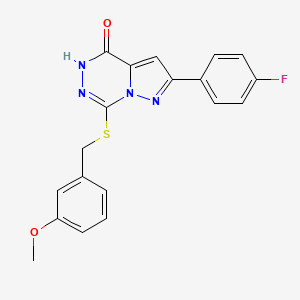 2-(4-fluorophenyl)-7-[(3-methoxybenzyl)thio]pyrazolo[1,5-d][1,2,4]triazin-4(5H)-one