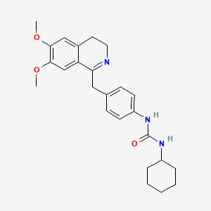 molecular formula C25H31N3O3 B2924836 1-Cyclohexyl-3-[4-[(6,7-dimethoxy-3,4-dihydroisoquinolin-1-yl)methyl]phenyl]urea CAS No. 1024062-66-5