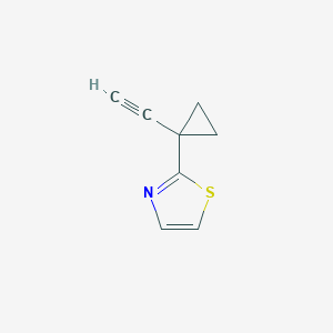 molecular formula C8H7NS B2924838 2-(1-乙炔基环丙基)-1,3-噻唑 CAS No. 2228156-54-3