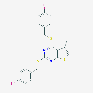 2,4-Bis[(4-fluorobenzyl)sulfanyl]-5,6-dimethylthieno[2,3-d]pyrimidine