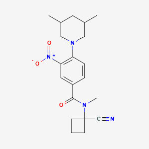 molecular formula C20H26N4O3 B2924841 N-(1-cyanocyclobutyl)-4-(3,5-dimethylpiperidin-1-yl)-N-methyl-3-nitrobenzamide CAS No. 1424444-96-1