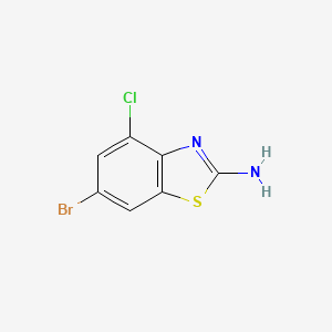 molecular formula C7H4BrClN2S B2924847 6-Bromo-4-chloro-1,3-benzothiazol-2-amine CAS No. 81822-77-7