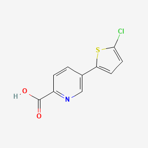 molecular formula C10H6ClNO2S B2924849 5-(5-Chlorothiophen-2-yl)pyridine-2-carboxylic acid CAS No. 1501549-15-0