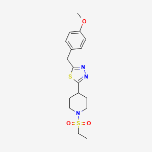 2-(1-(Ethylsulfonyl)piperidin-4-yl)-5-(4-methoxybenzyl)-1,3,4-thiadiazole