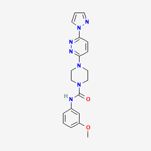 4-(6-(1H-pyrazol-1-yl)pyridazin-3-yl)-N-(3-methoxyphenyl)piperazine-1-carboxamide