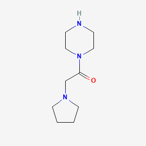 molecular formula C10H19N3O B2924854 1-(哌嗪-1-基)-2-(吡咯烷-1-基)乙烷-1-酮 CAS No. 318280-93-2