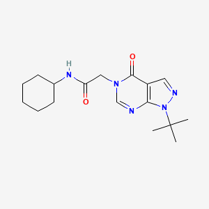 2-(1-(tert-butyl)-4-oxo-1H-pyrazolo[3,4-d]pyrimidin-5(4H)-yl)-N-cyclohexylacetamide