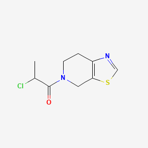 molecular formula C9H11ClN2OS B2924859 2-Chloro-1-(6,7-dihydro-4H-[1,3]thiazolo[5,4-c]pyridin-5-yl)propan-1-one CAS No. 2411200-79-6