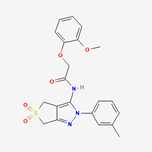 N-(5,5-dioxido-2-(m-tolyl)-4,6-dihydro-2H-thieno[3,4-c]pyrazol-3-yl)-2-(2-methoxyphenoxy)acetamide