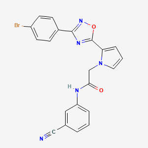 2-(2-(3-(4-bromophenyl)-1,2,4-oxadiazol-5-yl)-1H-pyrrol-1-yl)-N-(3-cyanophenyl)acetamide