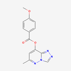 molecular formula C14H12N4O3 B2924866 6-甲基[1,2,4]三唑并[4,3-b]哒嗪-8-基 4-甲氧基苯甲酸酯 CAS No. 478039-75-7