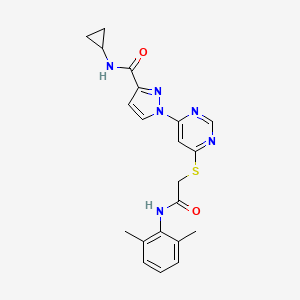 N-cyclopropyl-1-[6-({[(2,6-dimethylphenyl)carbamoyl]methyl}sulfanyl)pyrimidin-4-yl]-1H-pyrazole-3-carboxamide