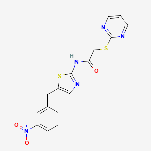 N-[5-(3-nitrobenzyl)-1,3-thiazol-2-yl]-2-(pyrimidin-2-ylsulfanyl)acetamide