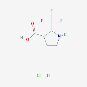 2-(trifluoromethyl)pyrrolidine-3-carboxylic acid hydrochloride