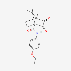 molecular formula C19H23NO4 B2924874 (1R,4S)-N-(4-ethoxyphenyl)-4,7,7-trimethyl-2,3-dioxobicyclo[2.2.1]heptane-1-carboxamide CAS No. 898647-15-9