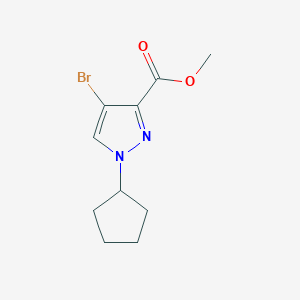 molecular formula C10H13BrN2O2 B2924879 methyl 4-bromo-1-cyclopentyl-1H-pyrazole-3-carboxylate CAS No. 1856021-50-5