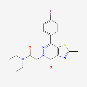 N,N-diethyl-2-(7-(4-fluorophenyl)-2-methyl-4-oxothiazolo[4,5-d]pyridazin-5(4H)-yl)acetamide