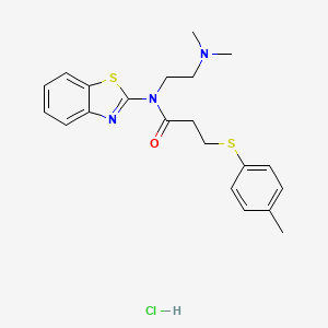 N-(benzo[d]thiazol-2-yl)-N-(2-(dimethylamino)ethyl)-3-(p-tolylthio)propanamide hydrochloride