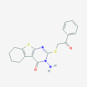 3-amino-2-[(2-oxo-2-phenylethyl)sulfanyl]-5,6,7,8-tetrahydro[1]benzothieno[2,3-d]pyrimidin-4(3H)-one