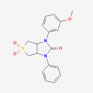1-(3-methoxyphenyl)-3-phenyltetrahydro-1H-thieno[3,4-d]imidazol-2(3H)-one 5,5-dioxide