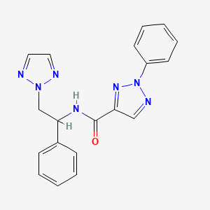 2-phenyl-N-(1-phenyl-2-(2H-1,2,3-triazol-2-yl)ethyl)-2H-1,2,3-triazole-4-carboxamide