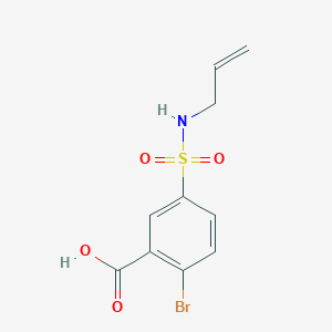 molecular formula C10H10BrNO4S B2924895 2-Bromo-5-[(prop-2-en-1-yl)sulfamoyl]benzoic acid CAS No. 790271-07-7