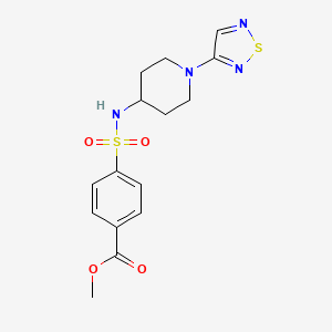 methyl 4-(N-(1-(1,2,5-thiadiazol-3-yl)piperidin-4-yl)sulfamoyl)benzoate