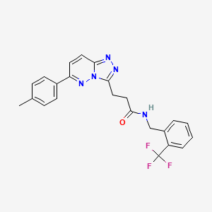 3-(6-(p-tolyl)-[1,2,4]triazolo[4,3-b]pyridazin-3-yl)-N-(2-(trifluoromethyl)benzyl)propanamide