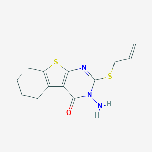 molecular formula C13H15N3OS2 B292490 2-(allylsulfanyl)-3-amino-5,6,7,8-tetrahydro[1]benzothieno[2,3-d]pyrimidin-4(3H)-one 