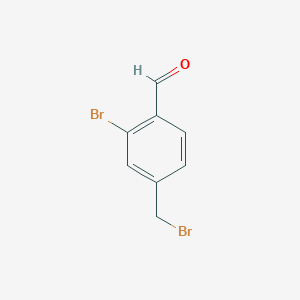 molecular formula C8H6Br2O B2924906 2-Bromo-4-(bromomethyl)benzaldehyde CAS No. 345953-43-7