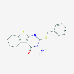 3-amino-2-(benzylsulfanyl)-5,6,7,8-tetrahydro[1]benzothieno[2,3-d]pyrimidin-4(3H)-one