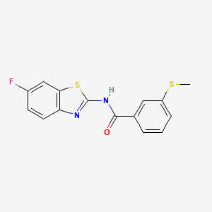 N-(6-fluorobenzo[d]thiazol-2-yl)-3-(methylthio)benzamide