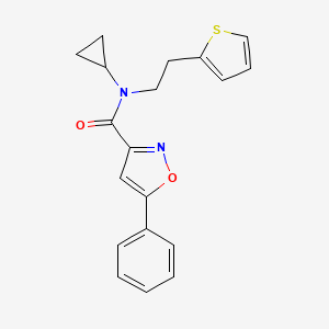 N-cyclopropyl-5-phenyl-N-(2-(thiophen-2-yl)ethyl)isoxazole-3-carboxamide