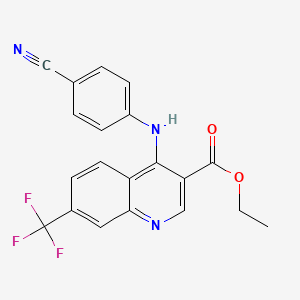 Ethyl 4-[(4-cyanophenyl)amino]-7-(trifluoromethyl)quinoline-3-carboxylate