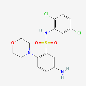 molecular formula C16H17Cl2N3O3S B2924925 5-amino-N-(2,5-dichlorophenyl)-2-(morpholin-4-yl)benzene-1-sulfonamide CAS No. 329268-50-0