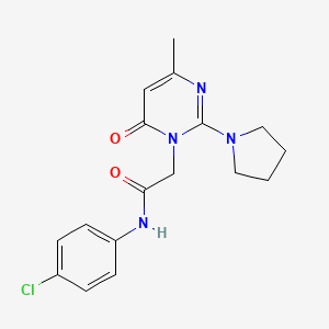 N-(4-chlorophenyl)-2-(4-methyl-6-oxo-2-pyrrolidin-1-ylpyrimidin-1(6H)-yl)acetamide