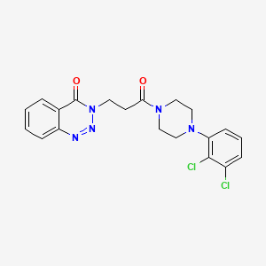 molecular formula C20H19Cl2N5O2 B2924936 3-(3-(4-(2,3-dichlorophenyl)piperazin-1-yl)-3-oxopropyl)benzo[d][1,2,3]triazin-4(3H)-one CAS No. 1207030-04-3