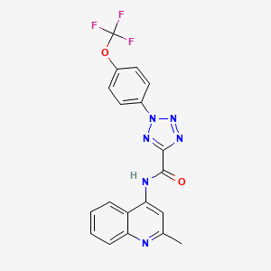 molecular formula C19H13F3N6O2 B2924940 N-(2-甲基喹啉-4-基)-2-(4-(三氟甲氧基)苯基)-2H-四唑-5-甲酰胺 CAS No. 1396882-63-5