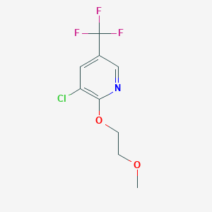 molecular formula C9H9ClF3NO2 B2924941 3-chloro-2-(2-methoxyethoxy)-5-(trifluoromethyl)pyridine CAS No. 1797988-86-3