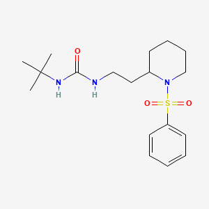 1-(Tert-butyl)-3-(2-(1-(phenylsulfonyl)piperidin-2-yl)ethyl)urea