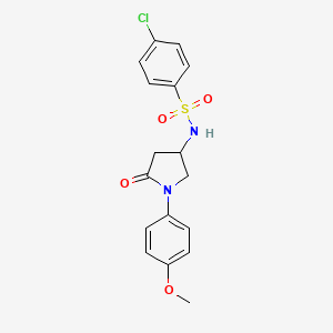 4-chloro-N-(1-(4-methoxyphenyl)-5-oxopyrrolidin-3-yl)benzenesulfonamide