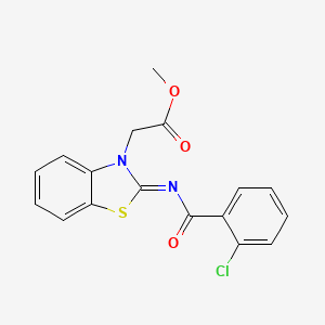 (Z)-methyl 2-(2-((2-chlorobenzoyl)imino)benzo[d]thiazol-3(2H)-yl)acetate