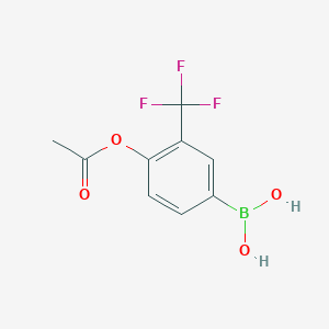 molecular formula C9H8BF3O4 B2924982 (4-乙酰氧基-3-(三氟甲基)苯基)硼酸 CAS No. 2304633-90-5