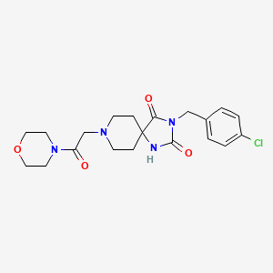 molecular formula C20H25ClN4O4 B2924990 3-(4-Chlorobenzyl)-8-(2-morpholino-2-oxoethyl)-1,3,8-triazaspiro[4.5]decane-2,4-dione CAS No. 923185-01-7